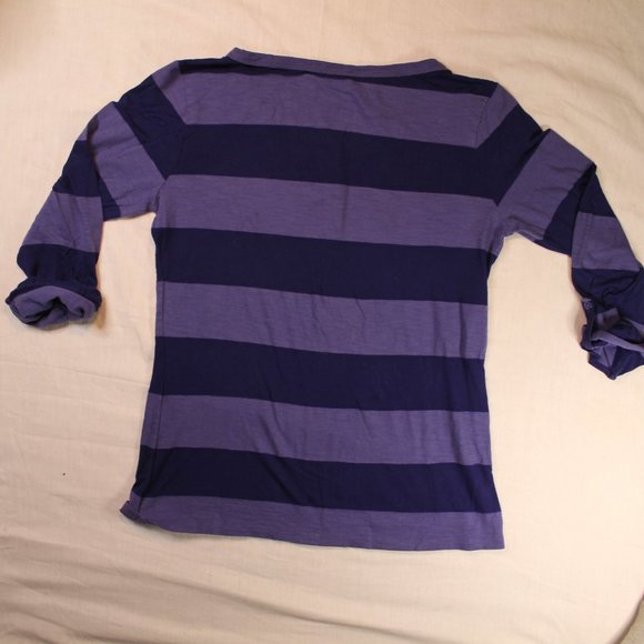 Blue and purple striped button down top large blues clues kinda - Picture 4 of 4